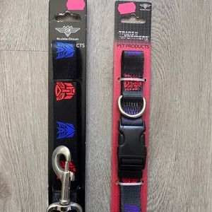 2 brand new Buckle Down Transformers medium leash and collar